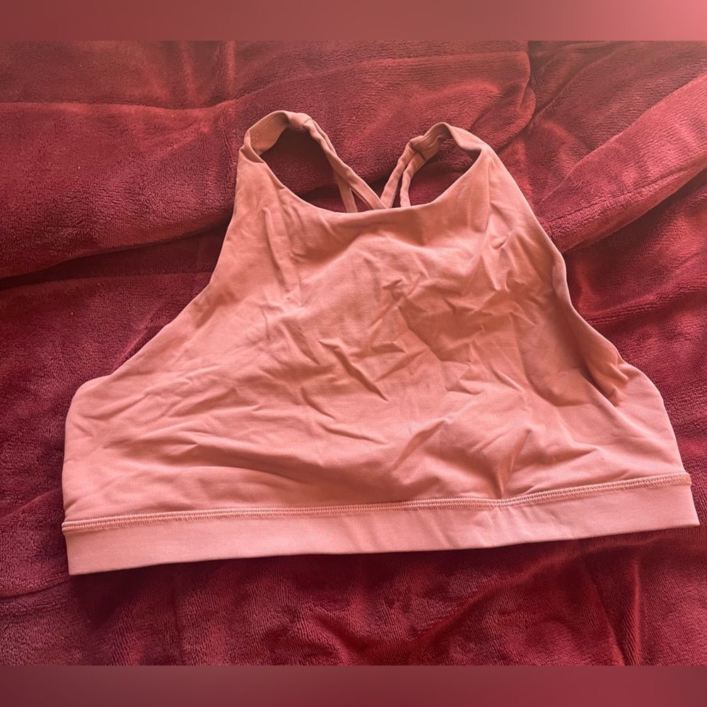 Lululemon Energy Bra High Neck Long Line Rustic Clay